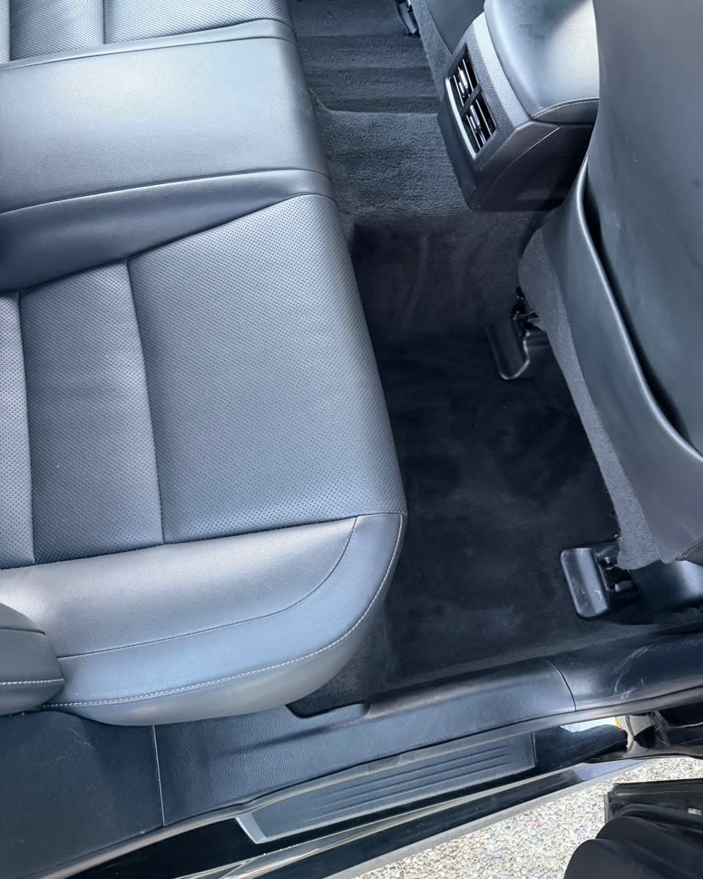 After: Interior deep clean — rear seats & floor — mobile car detailing in Roseville, CA